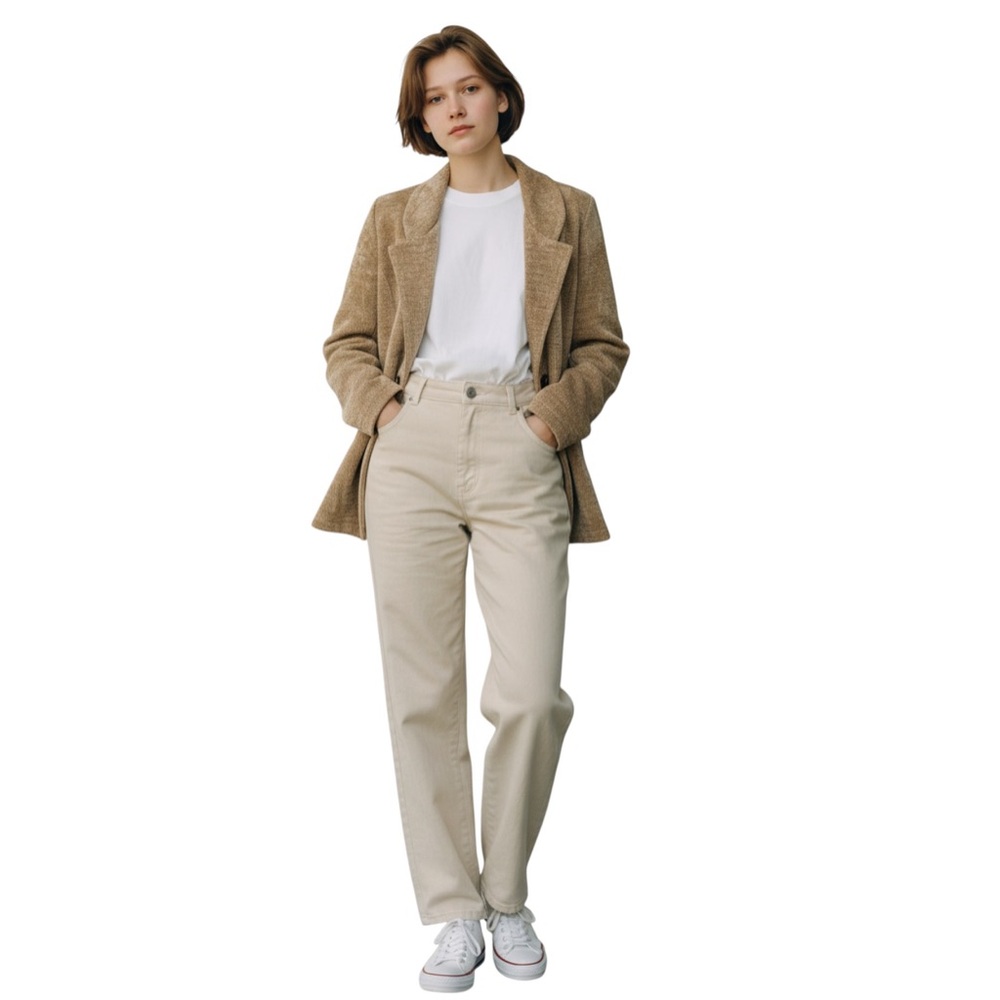 Diversity Classic Tan Bouclé knit Blazer Tailored Jacket‎ vellore texture